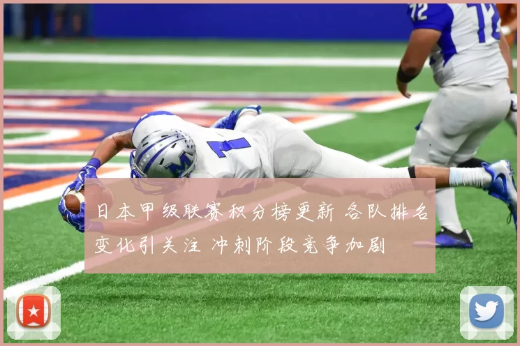 日本甲级联赛积分榜更新 各队排名变化引关注 冲刺阶段竞争加剧